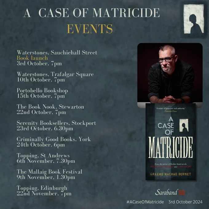 Graeme Macrae Burnet book events. 