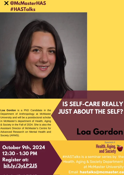 Promo poster for HASTalks seminar with Loa Gordon. Visit the link in the post for more information and to register for the session.