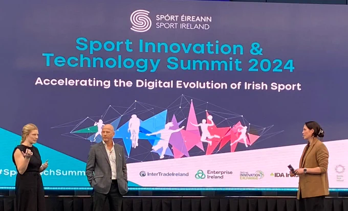 Lto R:  Jennifer Kavanagh Ireland Rugby (IRFU), Seamus Kyne Sportlomo, Nora Stapleton Moderator Sport Ireland