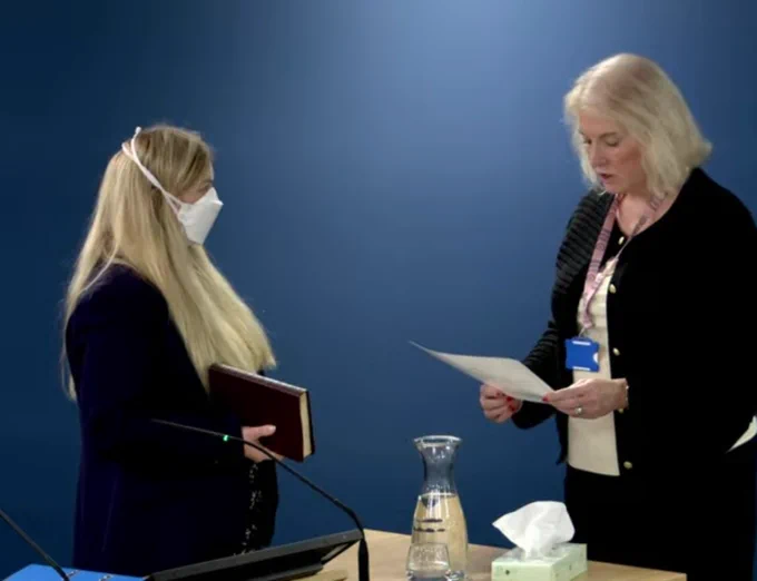 Dr Catherine Finnis swears in