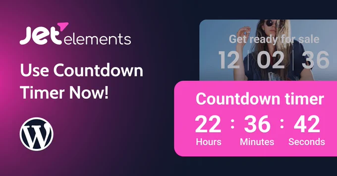 jetelements countdown timer for elementor