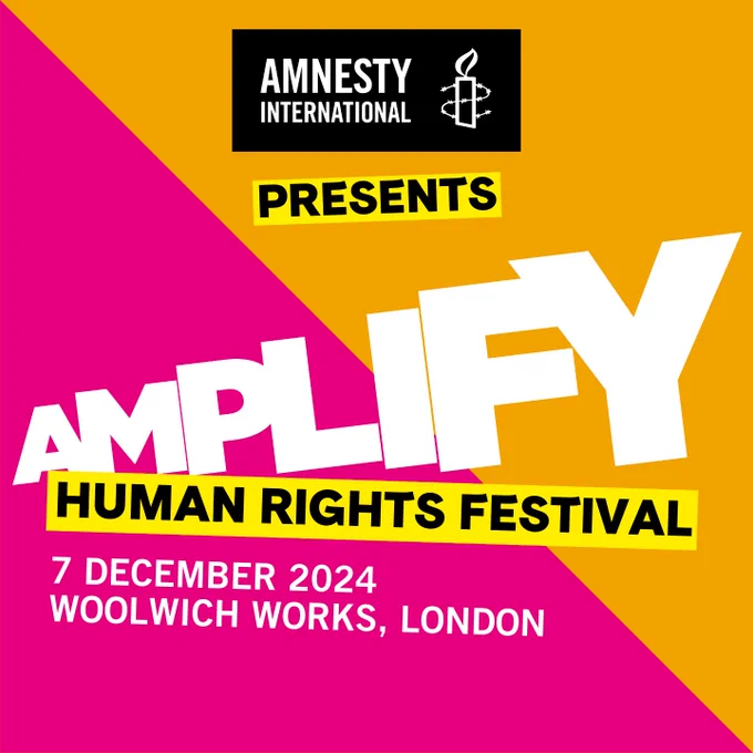 Amplify Human Rights Festival. 7th December 2024. Woolwich Works, London