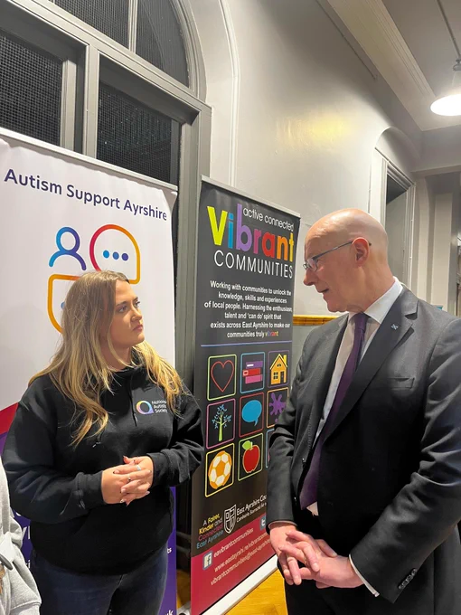 First Minister John Swinney visits CentreStage in Kilmarnock