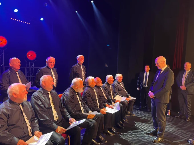 First Minister John Swinney visits CentreStage in Kilmarnock