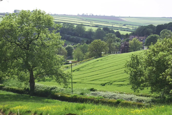 Hills surrounding village of Langtoft