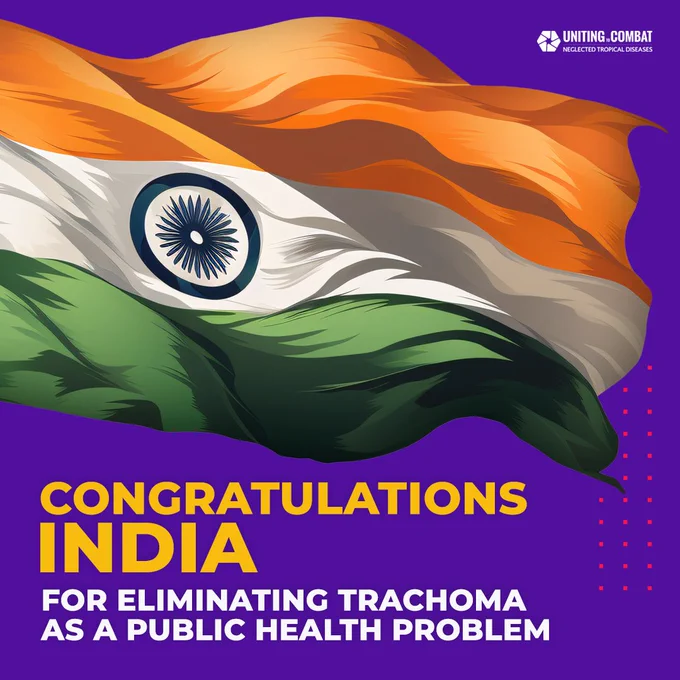 Congratulations India for eliminating trachoma as a public health problem
