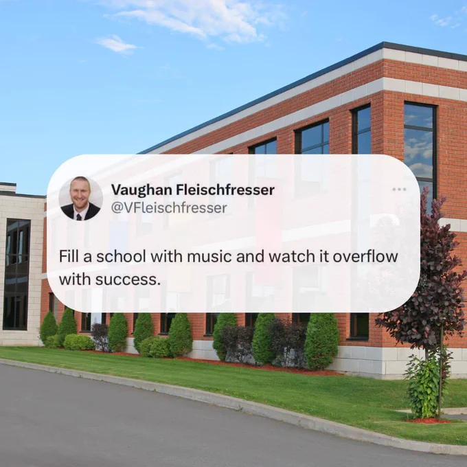 Fill a school with music and watch it overflow with success.