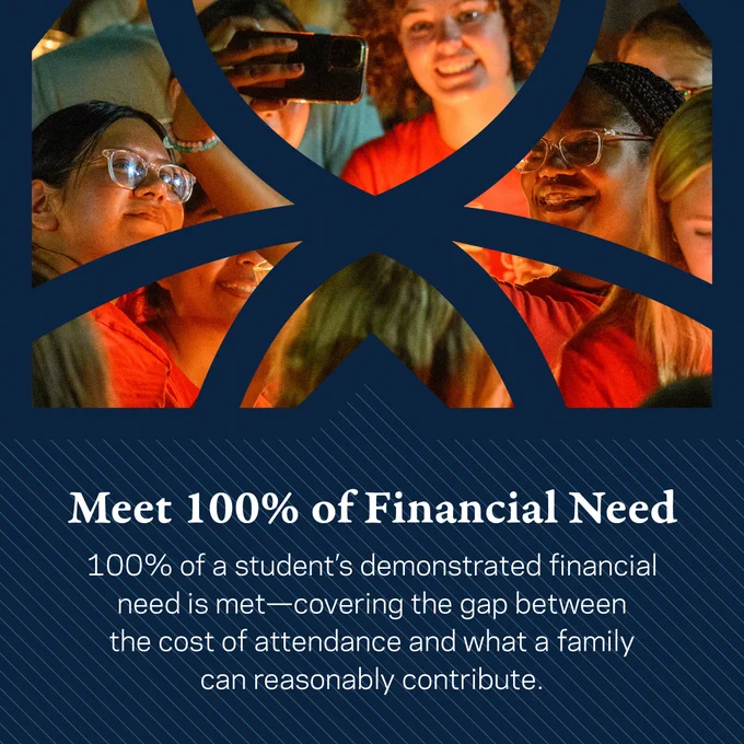 Meet 100% of demonstrated financial need 