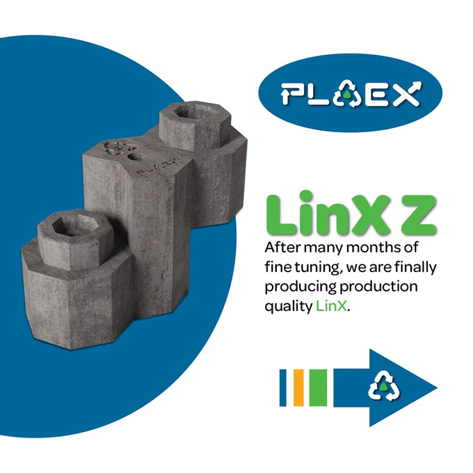 EXCITING NEWS FROM THE PLAEX TEAM...

After month of fine tuning, we are finally producing production quality LinX™ Z bricks.

LinX™ Z is the # 1, key brick that all our other LinX™ products connect with.

The innovative design of PLAEX LinX™ Z allows for connections at 45°, 90° and 180°, creating endless design possibilities!

Sheds, flower beds, gazebos, walkway edging, sandpits... what will you design?

Plus, since our products offset Co2 and are made from a unique combination of recycled materials, you'll feel good knowing that you're helping to keep our planet clean. 🌎

Check us out at www.plaex.ca or https://linktr.ee/plaex

#buildforlife #ecobrick #sustainability #construction #sustainabledevelopment #landscaping
