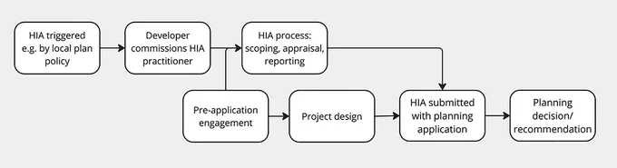 Figure 1. Process model of how HIA interacts with the development management process for planning applications.