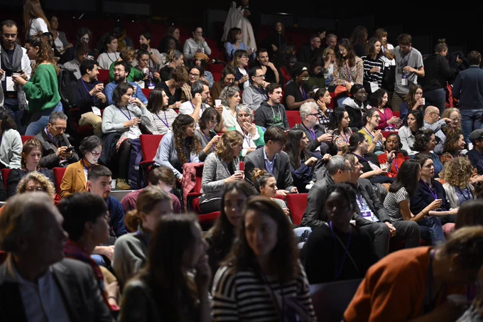 Amphithéâtre de 300 personnes, conviées aux Rencontres nationales des accompagnateurs de l’Économie sociale et solidaire.