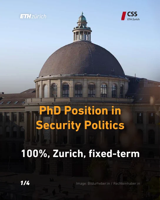 PhD Position in Security Politics, 100%, Zurich, fixed-term