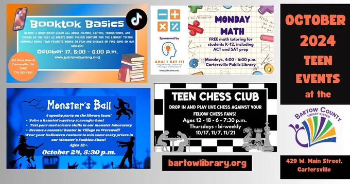 Collage of Public Library Teen Events