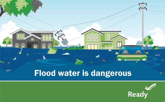 Flood water is dangerous

