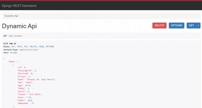 This page explains how to convert a CSV File into a Secured API using Dynamic Django tool. 
