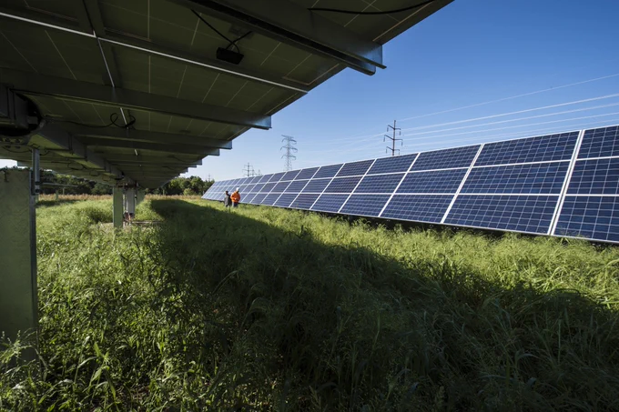 PV array at the Chisago Solar Site.