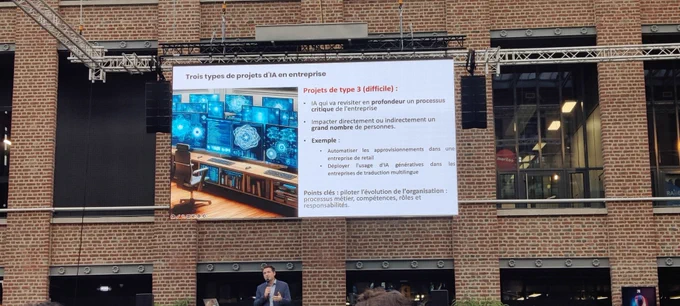 Photo de slide sur l'IA complexe en entreprise 
