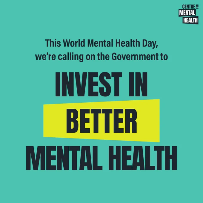 This World Mental Health Day, we're calling on the Government to invest in better mental health