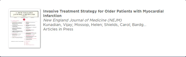 Journal cover for New England Journal of Medicine