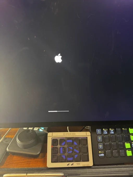 MacOS startup screen seemingly stuck.
