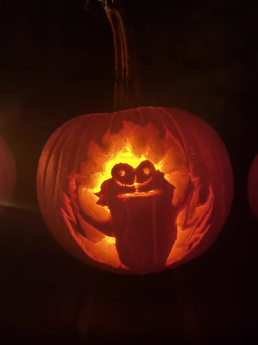 Elmo fire pumpkin