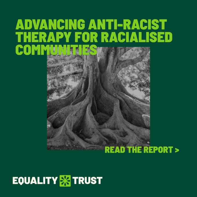 Advancing anti-racist therapy for racialised communities. Read the report now. 