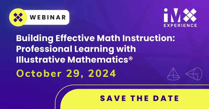 📢 Save the Date! Join us for our upcoming webinar: Building Effective Math Instruction: Professional Learning with IM 

In this insightful session, we’ll explore best practices for engaging and inclusive math instruction, with answers to real questions from our educator community. Learn practical strategies and discover how IM’s innovative resources can support your instructional approach, helping students succeed in meaningful, rigorous math learning.

🗓️ Register today at the LINK IN BIO! https://zoom.us/webinar/register/WN_uZcF7tdlRD2hZ20m7rltbg#/registration  

#IMProfessionalLearning #IMExperience #LearnWithIM #ProfessionalLearning
