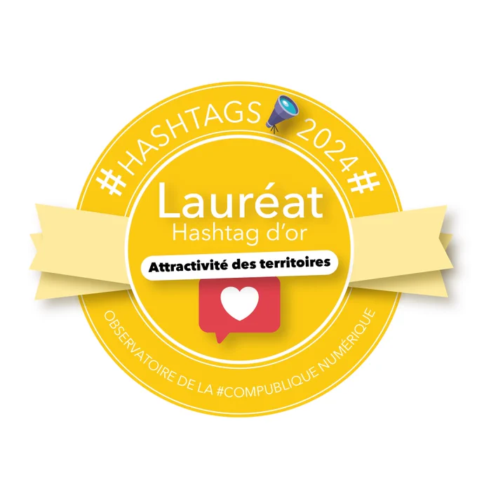 Macaron Hashtag Or Attractivité des territoires