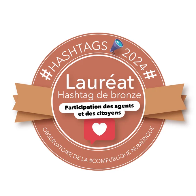 Macaron hashtag bronze Catégorie participation des agents et des citoyens