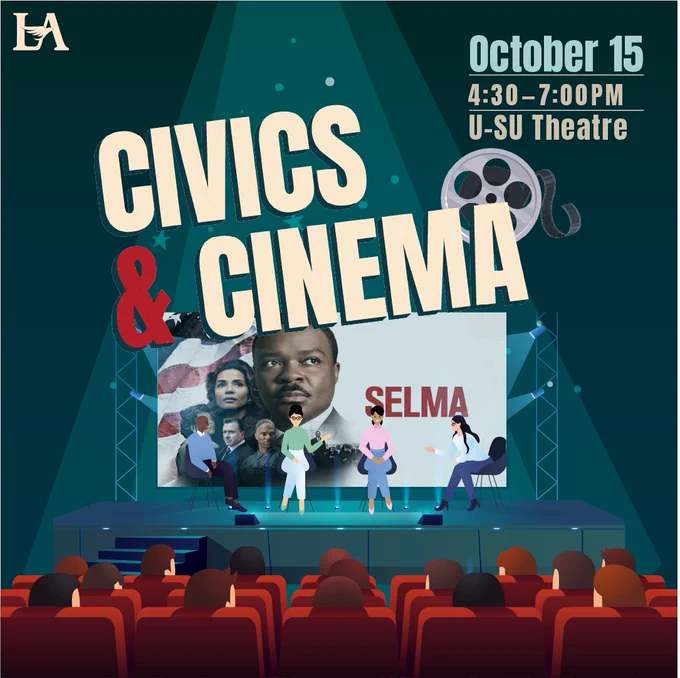 civics and cinema October 15 4:30 - 7:00pm USU theatre