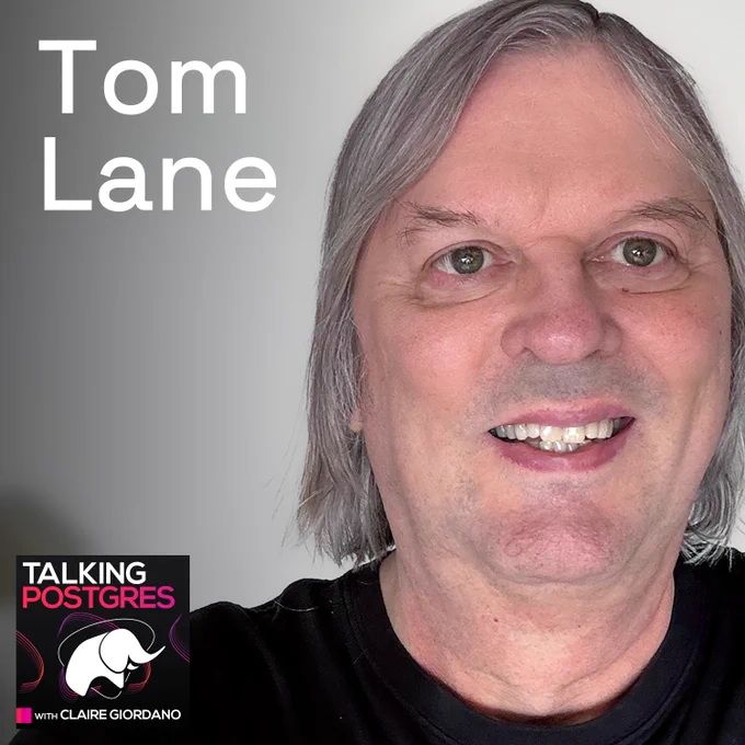 Bio pic of Tom Lane, guest on Ep20 of the Talking Postgres podcast.