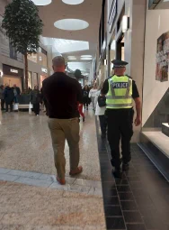 Silverburn management and Police walking within Silverburn