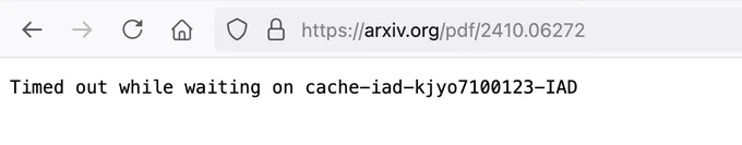 arXiv timeout message