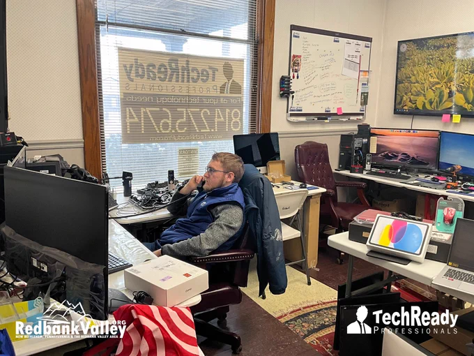 Big thanks to Matt Green (Calico Systems), Bradley Bowser (MPS Pro Services), and Connor Miller for helping at TechReady Pros today! Three local partners, one mission: quality tech.

#TechReady #TechSupport #ComputerRepair #WebDesign #ClarionCounty #NewBethlehem #RedbankValley