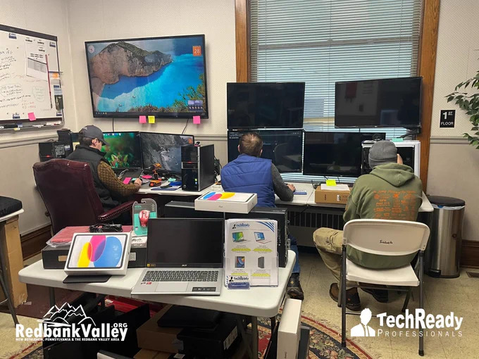 Big thanks to Matt Green (Calico Systems), Bradley Bowser (MPS Pro Services), and Connor Miller for helping at TechReady Pros today! Three local partners, one mission: quality tech.

#TechReady #TechSupport #ComputerRepair #WebDesign #ClarionCounty #NewBethlehem #RedbankValley