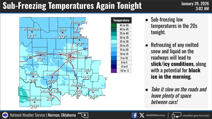 Thursday night's low temperatures.