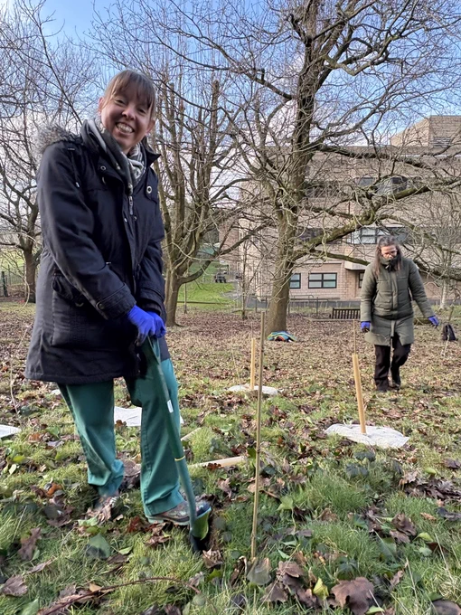 ICST team members planting trees at RLI