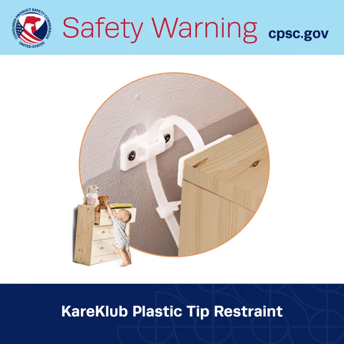 Dangerous furniture tip restraint kit