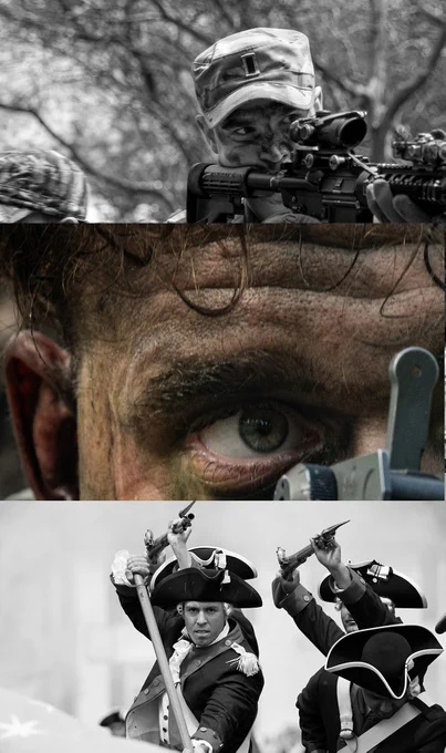 One part of a sniper photo with bonus photos above and below it
