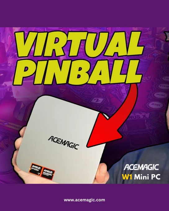 Can You Play Virtual Pinball Using A #MiniPC? 👉 ACEMAGIC W1 Mini PC 🎮💻✨
Huge thanks to @cooltoy_23 for the awesome review! 🙌🔥

Click to learn more 👇
https://www.youtube.com/watch?v=5hc9u8Iz4oc

🛒 Shop now on our Official Website & use Discount code ACEFAN3 👉 𝗮𝗰𝗲𝗺𝗮𝗴𝗶𝗰.𝗰𝗼𝗺 🥳
https://acemagic.com/products/acemagic-w1-mini-pc

#ACEMAGICW1 #TechReview #ACEMAGICPC #ACEMAGICMiniPC #VirtualPinball #Pinball