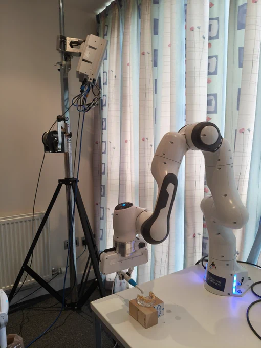 Robotic arm at the University of Glasgow's SCENE facility in Loch Lomond.