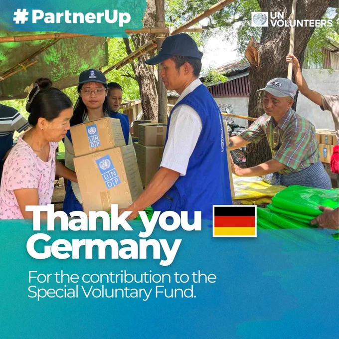 graphic saying thank you germany for the contribution to the special voluntary fund