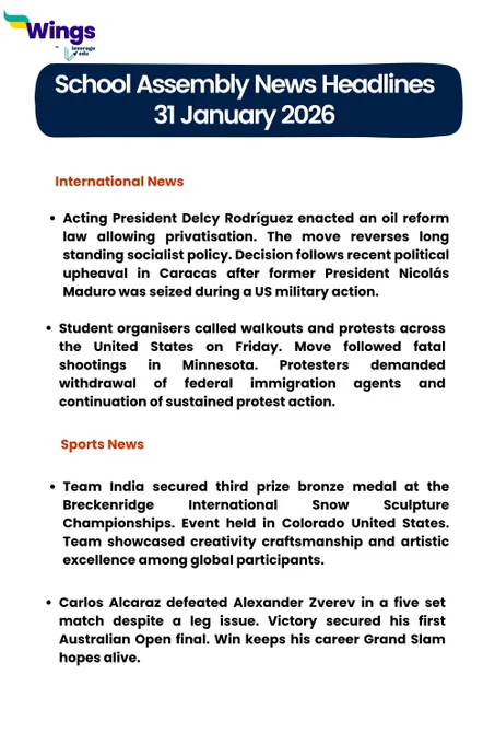 International and Sports News 31 January 2026