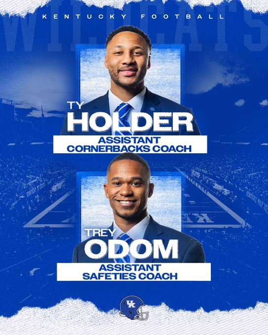 Ty Holder (assistant cornerbacks coach) and Trey Odom (assistant safeties coach). 