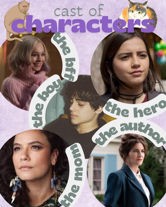 Cast of Characters. Smiling blonde girl: The bff. Amused looking brunette: the hero. Dark haired boy: the boy. Dark haired woman: the mom. Befuddled looking woman: the author. 
