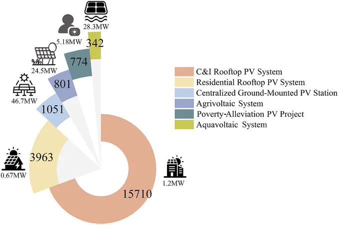 Figure 1. Composition of national-subsidized PV project types.