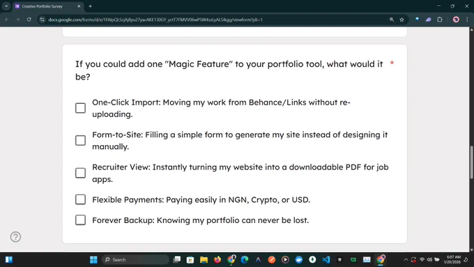 List of features that the platform offers