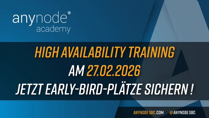 Grafik: anynode High availability training am 27.02.2026 