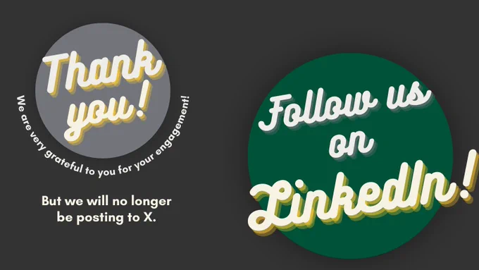 Thank you! We are very grateful to you for your engagement! But we will no longer be posting to X. Follow us on LinkedIn!