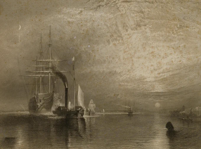 James Tibbitts Willmore, The Old Temeraire (1846), after JMW Turner (Smithsonian)